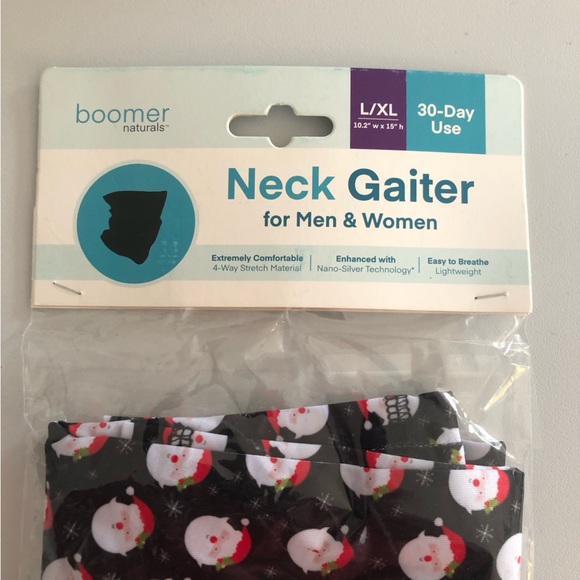 Boomer naturals Neck Gaiter Christmas Santa Claus For Men and Women Size L/XL - Picture 3 of 7